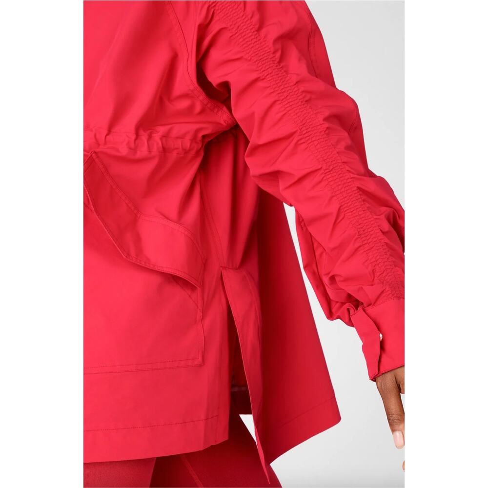 Fabletics Red Drawstring Waist Jacket - Picture 16 of 16